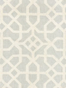 Scalamandre Fabric Linen Lattice Mineral & Greige
