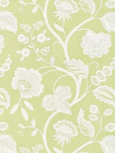 Scalamandre Fabric Kensington Embroidery Celery