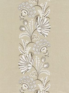 Scalamandre Fabric Annelise Embroidery Flax
