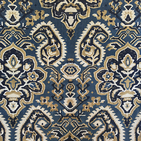 Oushak Linen Velvet/Indigo Sc 000227171 by Scalamandre
 Fabric LA BOHEME 81% LINEN 10% COTTON 9% POLYESTER USA MEDIUM DUTY Horizontal: 39.5" and Vertical: 24.5" 49" - Fabric Carolina -