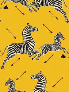 Scalamandre Fabric Zebras | Outdoor Yellow