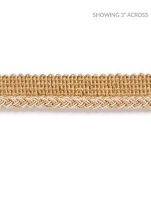Georgica Braided Cord Camel SCC3030002 by Scalamandre Designer Trim HAMPTONS TRIMMINGS 38% ACETATE 29% VISCOSE 27% ACRYLIC, 6% COTTON ITALY LIGHT DUTY Horizontal: and Vertical: 0.25 - Swanky Fabrics -