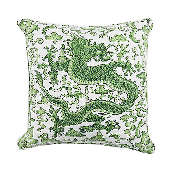 Chi'En Dragon Pillow/Jade Sc 0002Dragonpil by The House of Scalamandre
 Pillow 52% LINEN / 48% COTTON Horizontal: and Vertical: - Fabric Carolina -