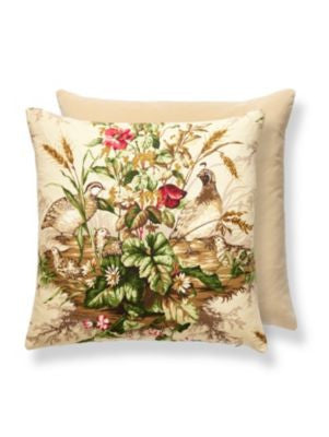 Edwin'S Covey Pillow 22 X 22 - Multi On Sisal SCEDWINPILL0002 by Scalamandre Designer Pillows 70% LINEN 30% COTTON U.S.A. Horizontal: and Vertical: 0 - Swanky Fabrics -