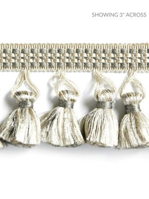 Plaza Tassel Fringe Heron SCFT15050002 by Scalamandre Designer Trim NOVANTA PASSEMENTERIE 54% FIBRANNE 46% RAYON CHINA LIGHT DUTY Horizontal: 0" and Vertical: 0" 2.25 - Swanky Fabrics -