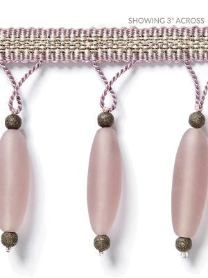 Vionnet Beaded Fringe Lavender SCFX15010002 by Scalamandre Designer Trim MERCHANTE 91% GLASS 5% METALLIC 4% VISCOSE INDIA LIGHT DUTY Horizontal: and Vertical: 1.125" 3.13 - Swanky Fabrics -