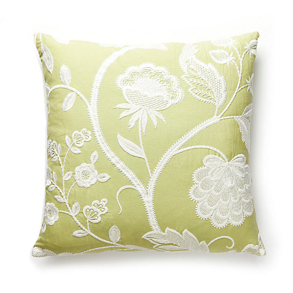 Kensington Embroidery Pillow/Celery Sc 0002Kenspill by The House of Scalamandre
 Pillow 50% POLYESTER 30% LINEN 20% COTTON USA LIGHT DUTY Horizontal: 30.375" and Vertical: 24.75" 51" - Fabric Carolina -