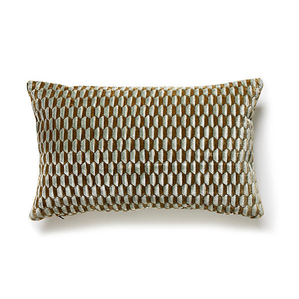Allegra Velvet Lumbar Pillow/Mineral Sc 0002Lallepill by The House of Scalamandre
 Pillow 72% VISCOSE / 25% COTTON /|3% ACRYLIC USA Horizontal: and Vertical: - Fabric Carolina -