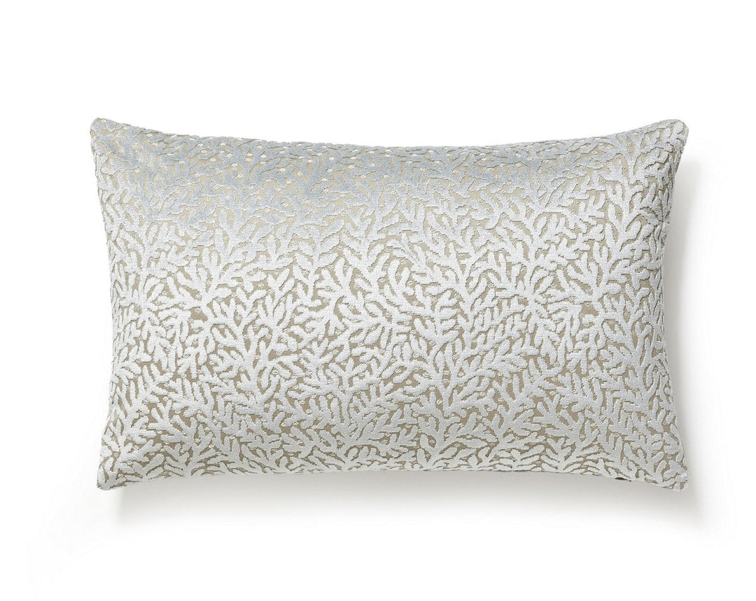 Corallina Velvet Pillow 14 X 22 - Blue Mist SCLBDK270770002 by Scalamandre Designer Pillow