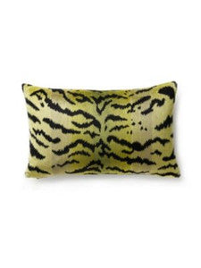 Scalamandre Pillows Tigre Pillow 14 X 22 - Greens & Black