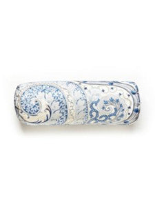 Scalamandre Pillows Malabar Paisley Pillow 21 X 7 - Porcelain