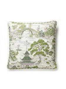 Scalamandre Pillows Satomi Hand Block Print Pillow 22 X 22 - Lavender & Citron