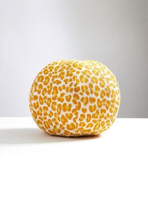 Backyard Bengal Outdoor Pillow 12 Dia - Tangerine SCSBENGPILL0002 by Scalamandre Designer Pillows 100% UV POLYESTER U.S.A. HEAVY DUTY Horizontal: and Vertical: 0 - Swanky Fabrics -