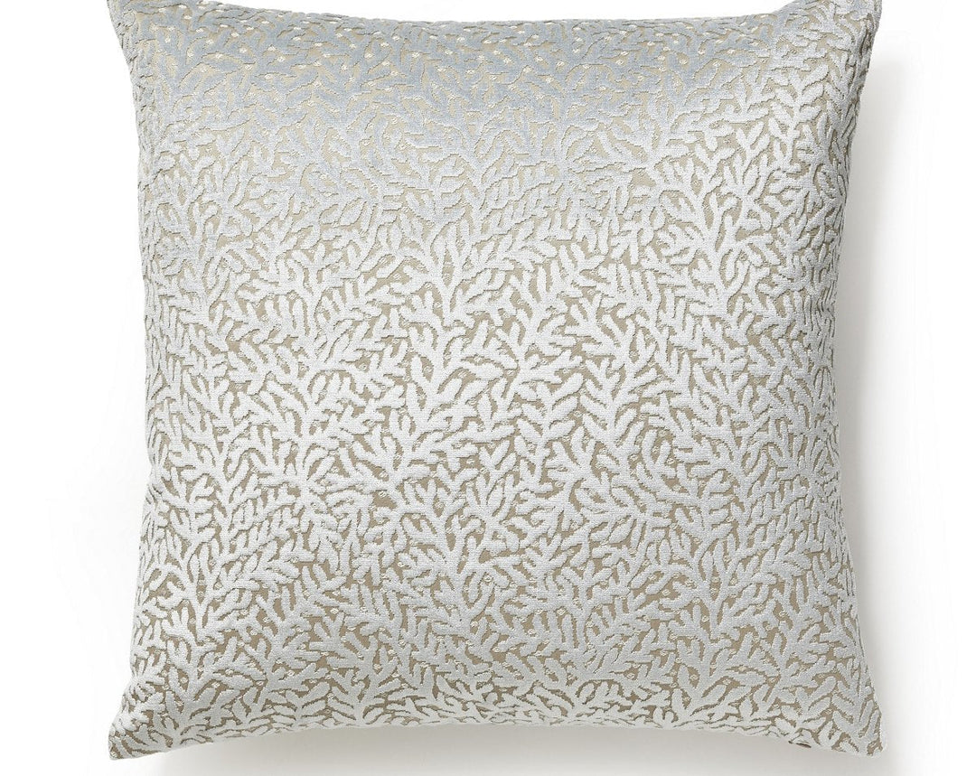 Corallina Velvet Pillow 22 X 22 - Blue Mist SCSDDK270770002 by Scalamandre Designer Pillow