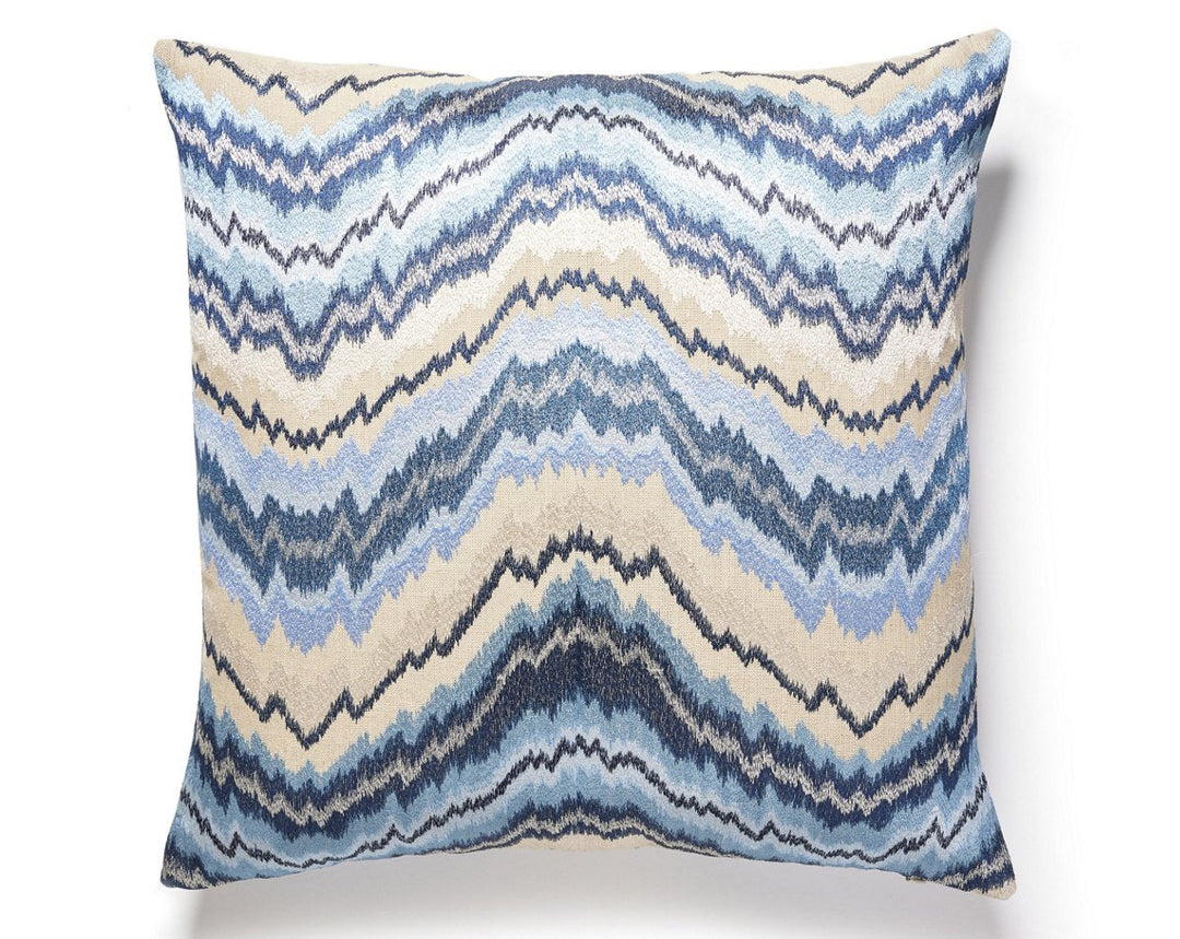 Bergamo Embroidery Pillow 22 X 22 - Indigo SCSDDK270960002 by Scalamandre Designer Pillow