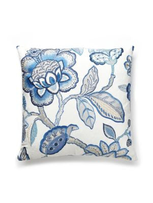 Coromandel Embroidery Pillow 22 X 22 - Porcelain SCSDDK271260002 by Scalamandre Pillows BOTANICA 16% SPUN POLYESTER, 36% VISCOSE 29% LINEN 19% COTTON U.S.A. LIGHT DUTY Horizontal: 30" and Vertical: 25.25" 0 - Fabric Carolina -