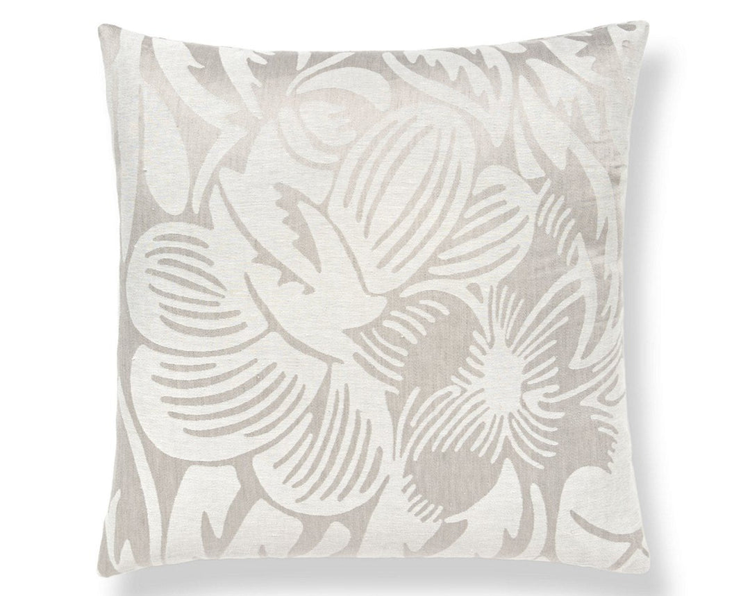 Deco Flower Pillow 22 X 22 - Pearl Grey SCSDDK271310002 by Scalamandre Designer Pillow