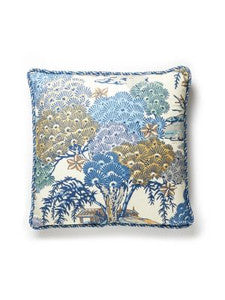 Scalamandre Pillows Sea Of Trees Pillow 22 X 22 - Blue Ridge