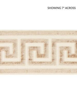 <p>Greek Key Velvet Tape Fawn SCT32790002 by Scalamandre Trim</p><p><strong>Required Minimum Quantity Purchase: Fabrics by the yard 1 YARD MINIMUM </p><p>Book: ORIANA</p><p>Content: 50% VISCOSE 50% COTTON</p><p>Origin: INDIA</p><p>Performance: LIGHT DUTY</p><p>Repeat: Horizontal: 2.875" and Vertical: </p><p>Width: 4</p>