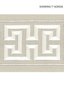 Scalamandre Trim Imperial Embroidered Tape Pearl Grey