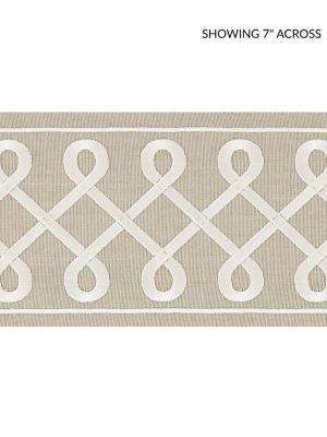 <p>Soutache Embroidered Tape Pearl Grey SCT32810002 by Scalamandre Trim</p><p><strong>Required Minimum Quantity Purchase: Fabrics by the yard 1 YARD MINIMUM </p><p>Book: ORIANA</p><p>Content: 85% COTTON 15% RAYON</p><p>Origin: INDIA</p><p>Performance: LIGHT DUTY</p><p>Repeat: Horizontal: 1.625" and Vertical: </p><p>Width: 4.5</p>