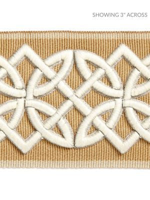 <p>Celtic Embroidered Tape Camel SCT32820002 by Scalamandre Trim</p><p><strong>Required Minimum Quantity Purchase: Fabrics by the yard 1 YARD MINIMUM </p><p>Book: HAMPTONS TRIMMINGS</p><p>Content: 40% POLYESTER 32% VISCOSE 28% ACRYLIC</p><p>Origin: CHINA</p><p>Performance: LIGHT DUTY</p><p>Repeat: Horizontal: 1.875" and Vertical: </p><p>Width: 2.75</p>