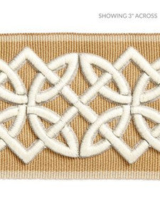 Scalamandre Trim Celtic Embroidered Tape Camel
