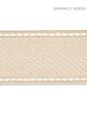 Montauk Herringbone Tape Linen SCT32850002 by Scalamandre Designer Trim HAMPTONS TRIMMINGS 99% ACRYLIC 1% POLYESTER CHINA LIGHT DUTY Horizontal: and Vertical: 1.88 - Swanky Fabrics -