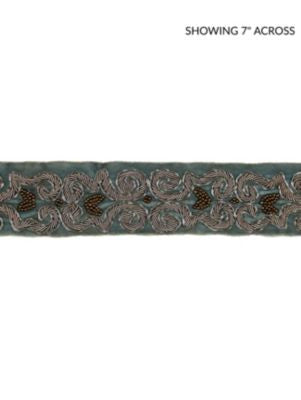 <p>Zardozi Velvet Tape Mineral & Pewter SCT32900002 by Scalamandre Trim</p><p><strong>Required Minimum Quantity Purchase: Fabrics by the yard 1 YARD MINIMUM </p><p>Book: MODERN LUXURY</p><p>Content: 80% METALLIC 20% VISCOSE</p><p>Origin: INDIA</p><p>Performance: LIGHT DUTY</p><p>Repeat: Horizontal: 4.125" and Vertical: </p><p>Width: 1.75</p>