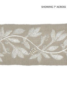 Scalamandre Trim Laurel Embroidered Tape Flax