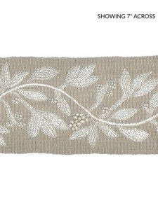 Scalamandre Trim Laurel Embroidered Tape Flax