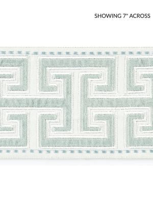 Luxor Velvet Tape Cloud SCT33040002 by Scalamandre Designer Trim LA BOHEME 86% COTTON 14% VISCOSE INDIA LIGHT DUTY Horizontal: 3.75" and Vertical: 4.75 - Swanky Fabrics -