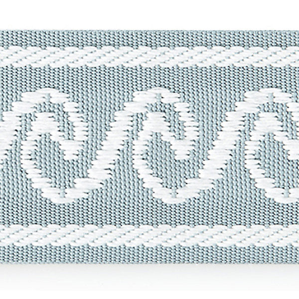 Wave Tape/Sky Sc 0002T3313 by Scalamandre
 Trim ISOLA INDOOR / OUTDOOR 100% POLYOLEFIN UNITED KINGDOM HEAVY DUTY Horizontal: 1.125" and Vertical: 2.375" - Fabric Carolina -
