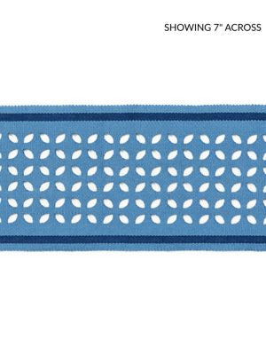 <p>Cassis Laser Cut Tape Blue Jay SCT33230002 by Scalamandre Trim</p><p><strong>Required Minimum Quantity Purchase: Fabrics by the yard 1 YARD MINIMUM </p><p>Book: CHINOIS CHIC</p><p>Content: 100% POLYESTER</p><p>Origin: CHINA</p><p>Performance: LIGHT DUTY</p><p>Repeat: Horizontal: .75" and Vertical: </p><p>Width: 3.63</p>