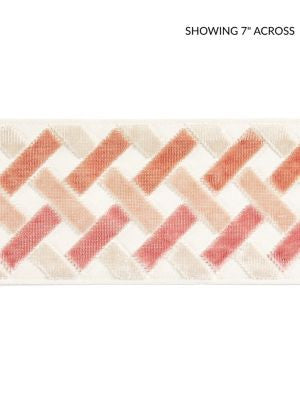 <p>Parquet Velvet Tape Rose Quartz SCT33260002 by Scalamandre Trim</p><p><strong>Required Minimum Quantity Purchase: Fabrics by the yard 1 YARD MINIMUM </p><p>Book: PACIFICA</p><p>Content: 50% VISCOSE 50% COTTON</p><p>Origin: INDIA</p><p>Performance: MEDIUM DUTY</p><p>Repeat: Horizontal: 1.5" and Vertical: </p><p>Width: 3.75</p>
