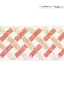 Scalamandre Trim Parquet Velvet Tape Rose Quartz