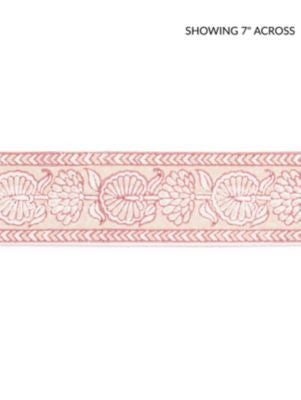 <p>Tulsi Block Print Tape Coral Spice SCT33280002 by Scalamandre Trim</p><p><strong>Required Minimum Quantity Purchase: Fabrics by the yard 1 YARD MINIMUM </p><p>Book: PACIFICA</p><p>Content: 100% COTTON</p><p>Origin: INDIA</p><p>Performance: MEDIUM DUTY</p><p>Repeat: Horizontal: 2.75" and Vertical: </p><p>Width: 2.25</p>