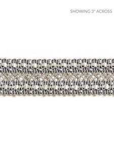 Scalamandre Trim Selena Gimp Braid Zinc