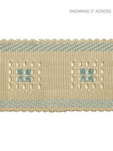 Scalamandre Trim Sienese Braid Cream & Blue