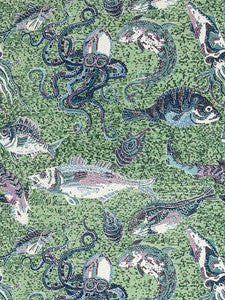 Scalamandre Wallpaper Mikonos Blue & Green