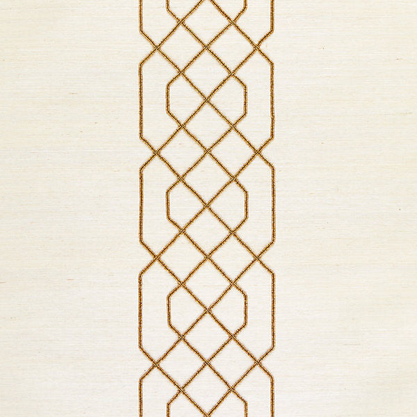 Adelaide Beaded Sisal/Burnished Gold Sc 0002Wp88385 by Scalamandre
 Wallpaper INDIA Horizontal: 7" and Vertical: 36" 36" - Fabric Carolina -