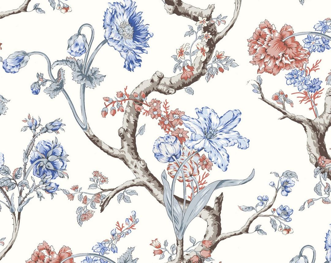 Andrew Jackson Floral Riviera SCWP884320002 by Scalamandre Designer Wallpaper