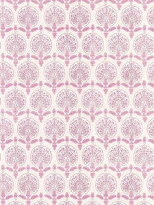 Karanfil Block Print Wallpaper Rose Petal SCWP885600002 by Scalamandre Wallpaper