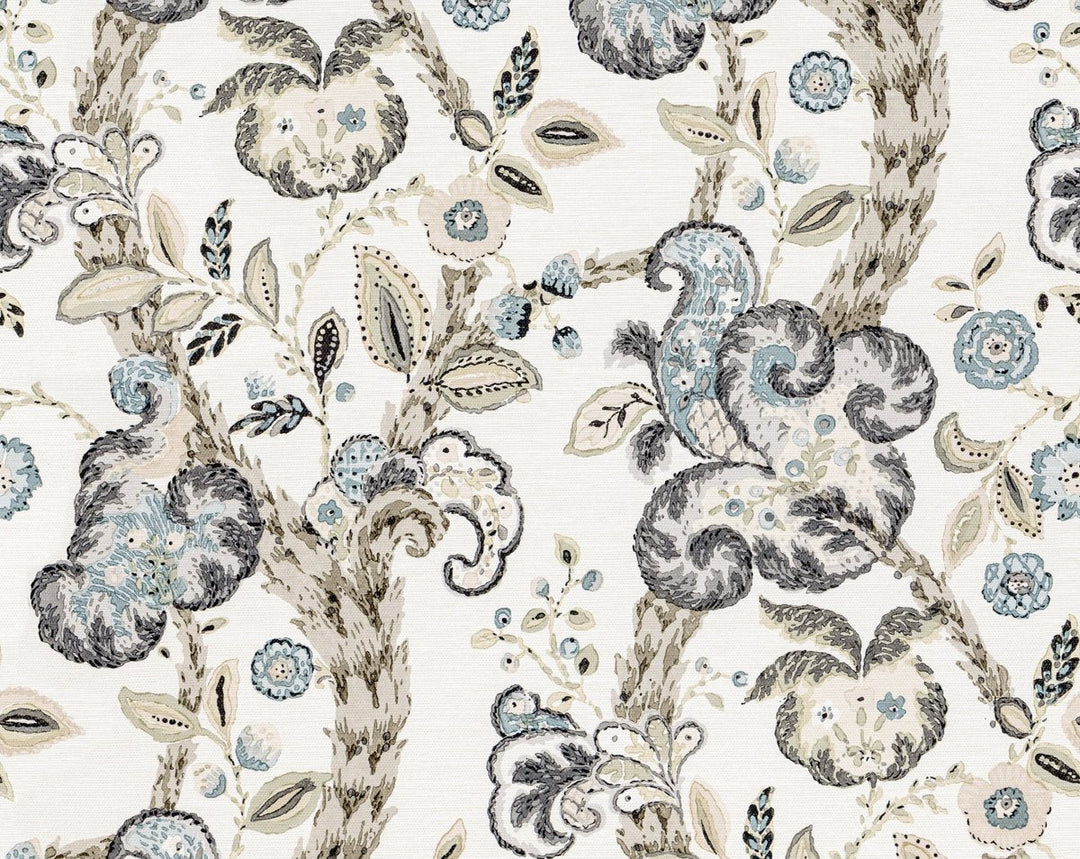 Cumbria Wallcovering Smoke On Ivory SCWP885890002 by Scalamandre Designer Wallpaper