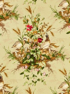 Scalamandre Fabric Edwin'S Covey Linen Print Multi On Willow