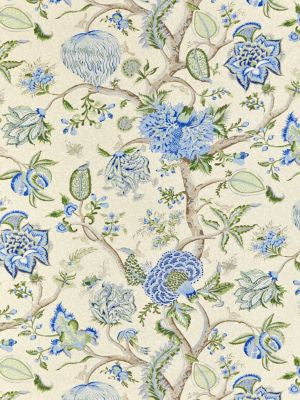 <p>Pondicherry Cotton Print Blue, Green On Cream SC164300003 by Scalamandre Fabric</p><p><strong>Required Minimum Quantity Purchase: Fabrics by the yard 1 YARD MINIMUM </p><p>Book: ORIANA</p><p>Content: 100% COTTON</p><p>Origin: UNITED KINGDOM</p><p>Performance: LIGHT DUTY</p><p>Repeat: Horizontal: 40.75" and Vertical: 26.5"</p><p>Width: 53</p>