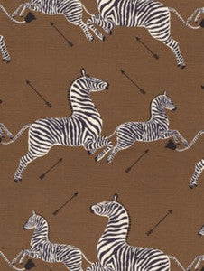 Scalamandre Fabric Zebras | Fabric Safari Brown