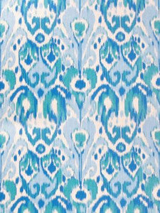 Scalamandre Fabric Greystone Blues On Cream