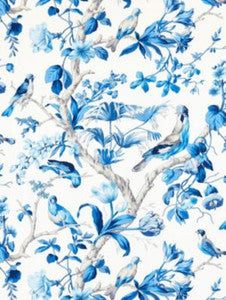 Scalamandre Fabric Belize Print Porcelain