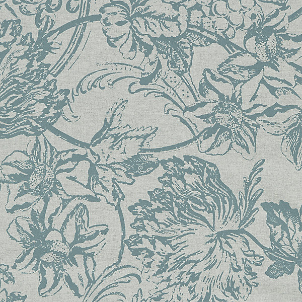 Alma Silhouette Print/Juniper Sc 000316614 by Scalamandre
 Fabric CALABRIA 100% COTTON ITALY MEDIUM DUTY Horizontal: 37" and Vertical: 53" 58" - Fabric Carolina -